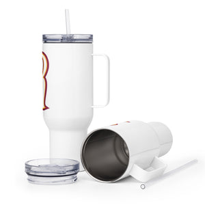 Travel mug with a handle